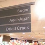 Dried crack