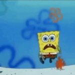 spongebob running meme