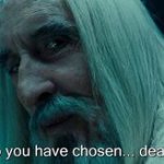So You have chosen death Lord of the rings