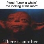 >doom music plays< | friend: "Look a whale"
me looking at his mom: | image tagged in yoda there is another,memes,funny | made w/ Imgflip meme maker