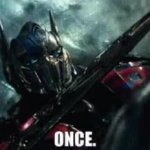Optimus Prime Once GIF Template