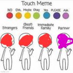 Touch meme | image tagged in touch meme | made w/ Imgflip meme maker