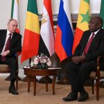 Putin & S African Pres Ramaphosa @ St Petersberg summit 2023