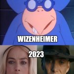 barbenheimer the sequel to wizenheimer | 1991; WIZENHEIMER; 2023; BARBENHEIMER | image tagged in magikoopa wizenheimer,barber,super mario,movies,barbie meme week,magikarp | made w/ Imgflip meme maker