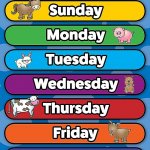 Days of the Week Chart for kids