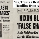 Nixon blasts "False charges"