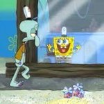 Spongebob Excited Squidward meme
