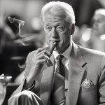 Bill Clinton with cigar template