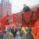 Lenin red flags