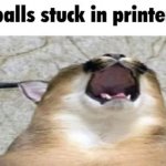 Balls stuck In printer meme