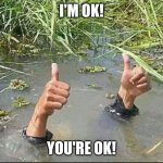 All Good | I'M OK! YOU'RE OK! | image tagged in all good | made w/ Imgflip meme maker