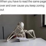 Skeleton Reading meme