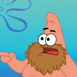 Patrick Star with Beard meme