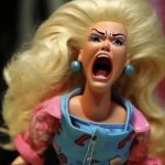 Barbie screaming template