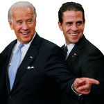 Joe and Hunter Biden pointing