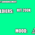 Sinxyt announcement | HIT 200K; THANKS SO MUCH I LOVE YOU ALL | image tagged in sinxyt announcement | made w/ Imgflip meme maker