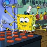 SpongeBob Flipping Burgers
