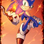 sonic yo hand on fire!! meme