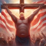 trump on the cross - jesus christ crucifixion envy