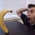 banana standing up meme
