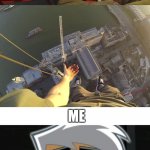 Danny Phantom | LATTICE CLIMBER ON TOP; ME | image tagged in danny,phantom,meme,template,climbing,daredevil | made w/ Imgflip meme maker