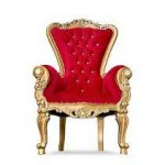 Golden throne, red upholstery