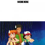 ash and friends scared of what scary scene meme