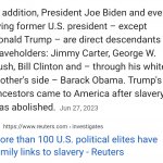Slave owning Presidents Descendants Not Trump ?