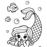 Mermaid coloring page