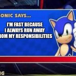 Sonic Says Blank Template - Imgflip