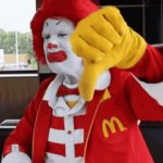 ronald showing downvote GIF Template