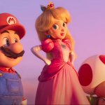 Mario, Peach and Toad