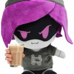 Uzi Plush | HERE HAVE SOME CHOCCY MILK | image tagged in uzi plush | made w/ Imgflip meme maker