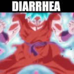 If kaioken was brown this would be funnier | DIARRHEA | image tagged in gifs,dragon ball super,goku,memes,shitpost | made w/ Imgflip video-to-gif maker