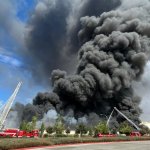 US warehouse fire