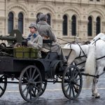 Russian Army horse cart WWI re-enactment JPP