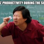 Parents productivity | PARENTS' PRODUCTIVITY DURING THE SUMMER... @PHD_GENIE | image tagged in tiny piece of paper | made w/ Imgflip meme maker