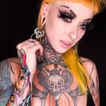 sexy glamour tattooed girl