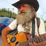 Homeless musician