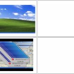 Windows XP normal vs error desktop meme