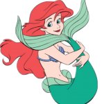 ariel holding her tail