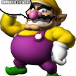 Wario wants more Humanoid Digimon | MAKE MORE HUMANOID DIGIMON! | image tagged in wario | made w/ Imgflip meme maker