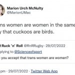 Like Cuckoos are Birds