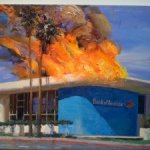 burning Bank of America