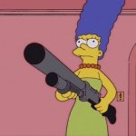 Marge with shotgun
