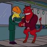Mr. Burns with the devil