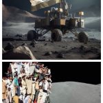 Its All CGI | YOU GOT EVERYTHING FOR THIS MISSON? OHH SHIT, I FORGOT TO BRING A CAMERA | image tagged in indian moon landing | made w/ Imgflip meme maker