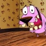 Courage the cowardly dog falls to pieces GIF Template