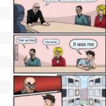 Extended Boardroom Meeting | How do we make this meme funnier? Mock iPhone; Harambe; Expand it; Who decided to make that building too close to ours? Their architect; The owner; It was me; How should we end racism? Make it illegal; Propaganda; By stop being so offensive | image tagged in boardroom suggestion 2 buildings | made w/ Imgflip meme maker