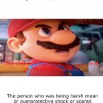 mario stands up to who meme